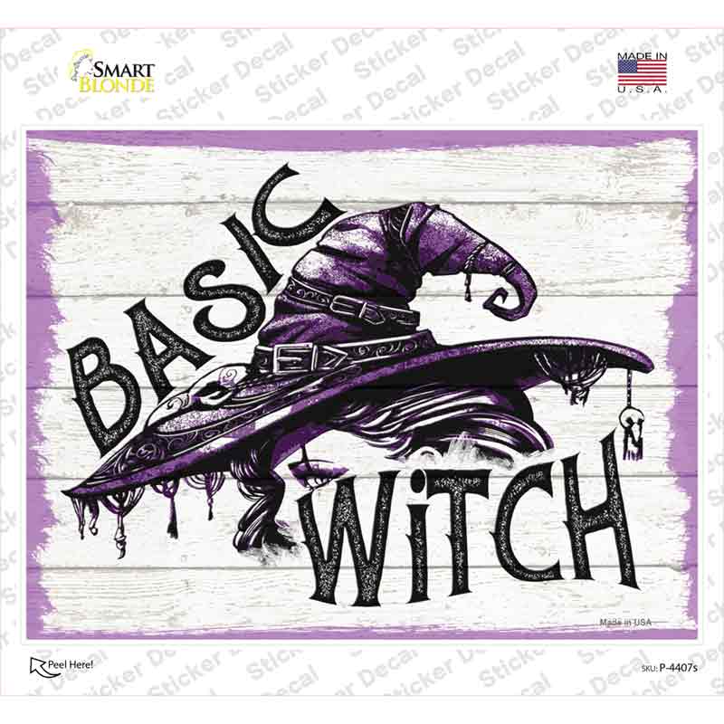 Basic Witch Purple Novelty Rectangle Sticker Decal Small