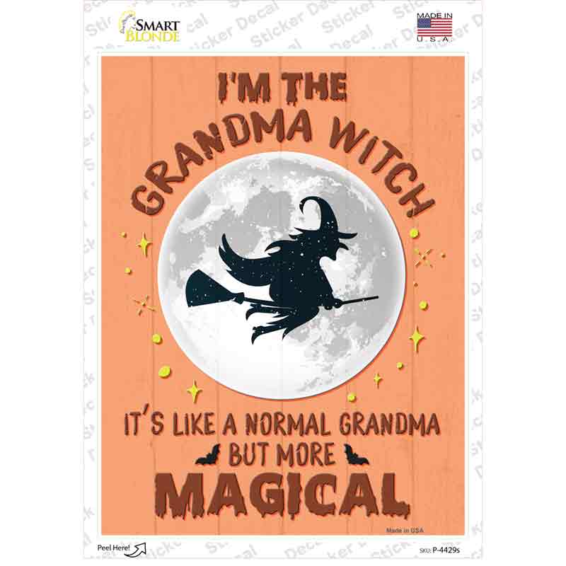 Im the Grandma Witch Novelty Rectangle Sticker Decal Small