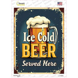 Ice Cold Beer Served Here Novelty Rectangle Sticker Decal P-4454s