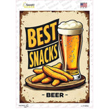 Best Snacks and Beer Novelty Rectangle Sticker Decal P-4455s