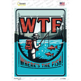 WTF Wheres the Fish Novelty Rectangle Sticker Decal P-4460s