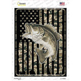 Camo Bass Flag Novelty Rectangle Sticker Decal P-4462s