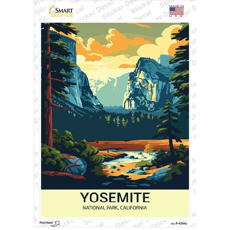 Yosemite California Novelty Rectangle Sticker Decal P-4544s