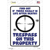 Trespass On This Property Novelty Rectangle Sticker Decal Small