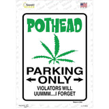 Pothead Only Novelty Rectangle Sticker Decal Small