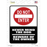 Do Not Enter Novelty Rectangle Sticker Decal Small