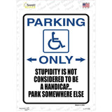 Handicapped Parking Novelty Rectangle Sticker Decal