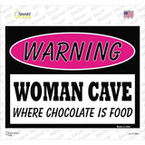 Woman Cave Where Chocolate Is Food Novelty Rectangle Sticker Decal Small