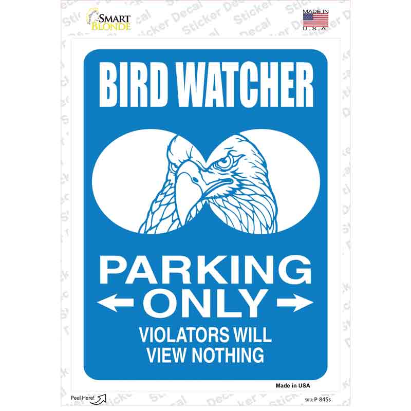 Bird Watcher Only Novelty Rectangle Sticker Decal Small