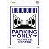 Laundromat Parking Spun Dry Novelty Rectangular Sticker Decal