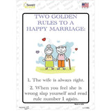 Rules To A Happy Marriage Novelty Rectangle Sticker Decal