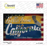 Hello From California Novelty Postcard Sticker Decals Small