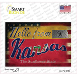 Hello From Kansas Novelty Postcard Sticker Decals Small