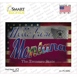 Hello From Montana Novelty Postcard Sticker Decals Small