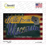 Hello From Wisconsin Novelty Postcard Sticker Decals Small