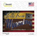 Hello From Wyoming Novelty Postcard Sticker Decals Small