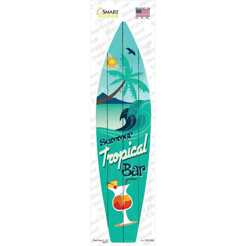 Tropical Bar Novelty Surfboard Sticker Decal Small