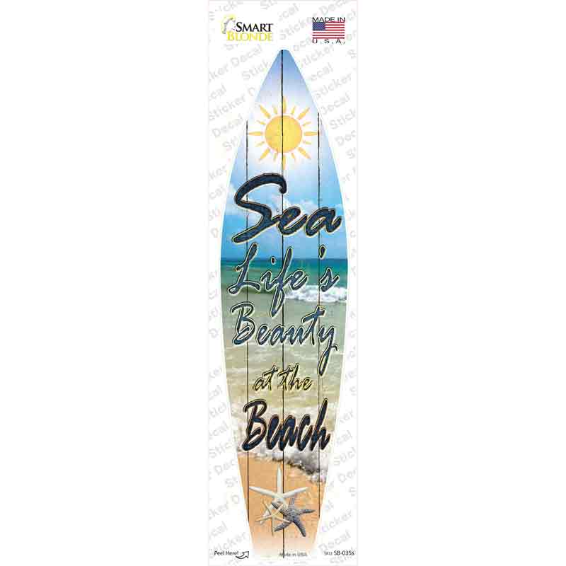 Beach Sea Life Novelty Surfboard Sticker Decal Small