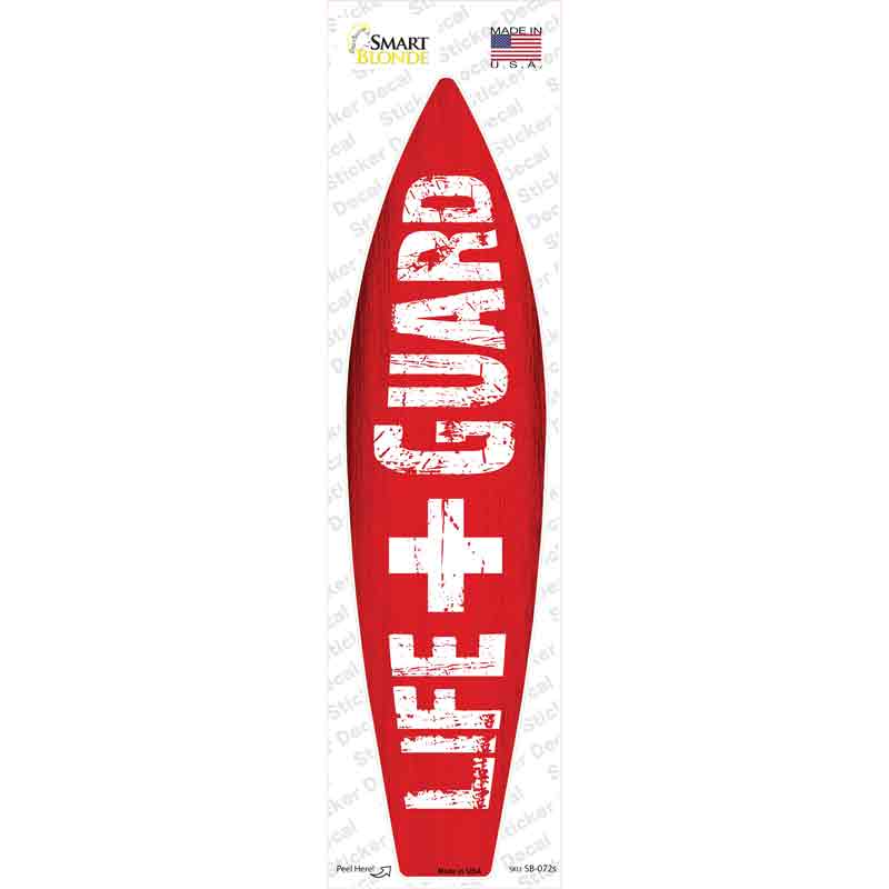 Life Guard Novelty Surfboard Sticker Decal Small