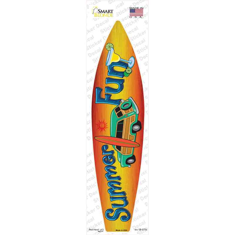 Summer Fun Novelty Surfboard Sticker Decal Small