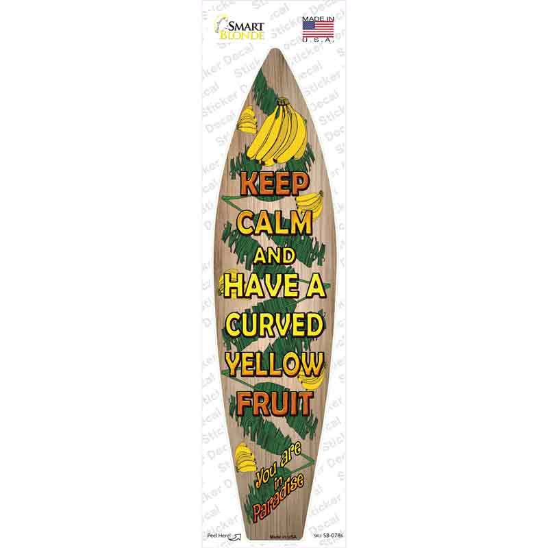 Keep Calm Novelty Surfboard Sticker Decal Small