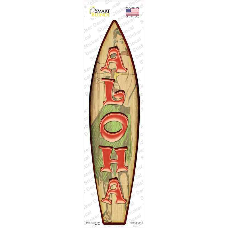 Aloha Novelty Novelty Surfboard Sticker Decal Small