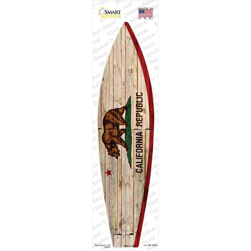 California State Flag Novelty Surfboard Sticker Decal