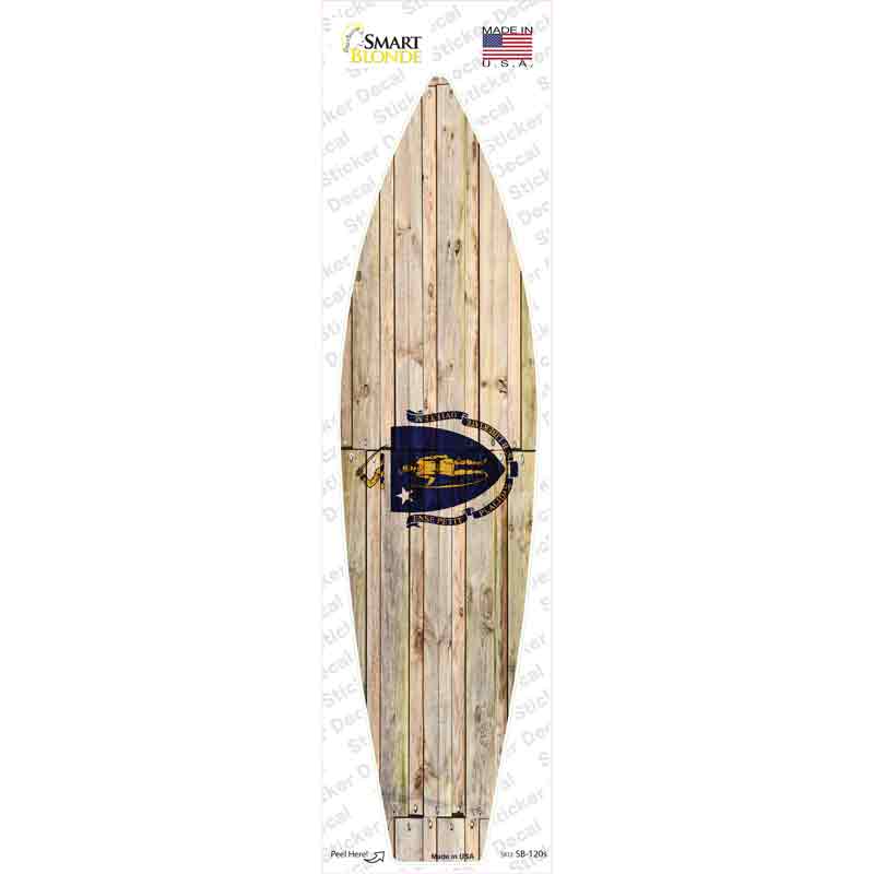 Massachusetts State Flag Novelty Surfboard Sticker Decal