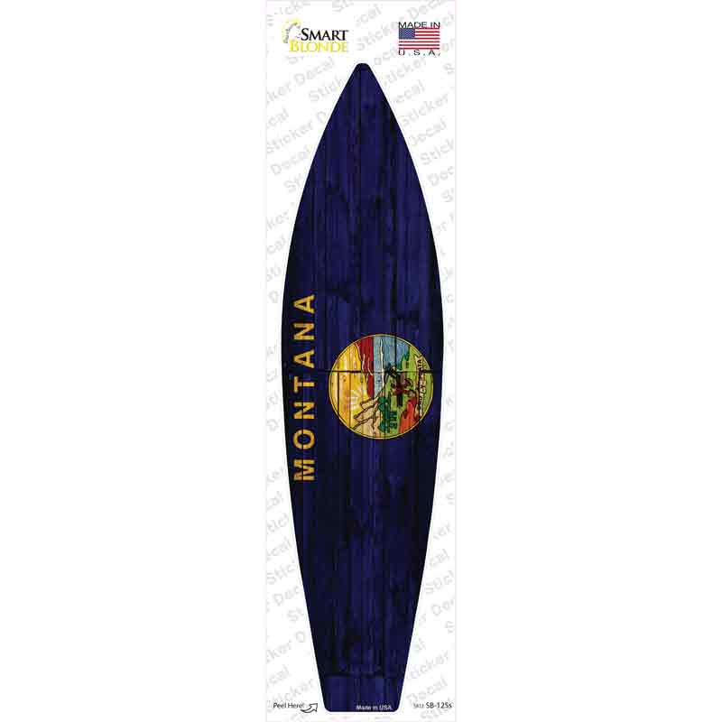 Montana State Flag Novelty Surfboard Sticker Decal Small