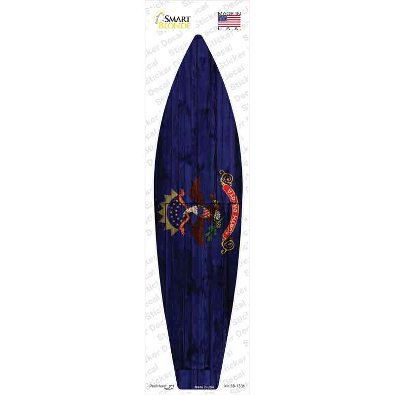 North Dakota State Flag Novelty Surfboard Sticker Decal