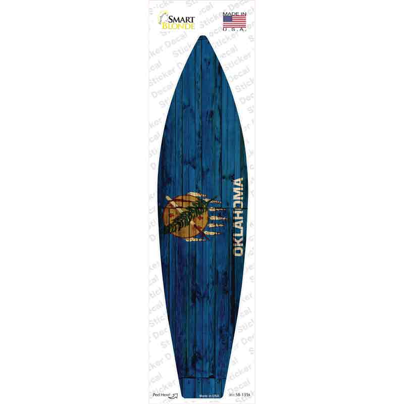 Oklahoma State Flag Novelty Surfboard Sticker Decal
