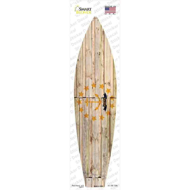 Rhode Island State Flag Novelty Surfboard Sticker Decal