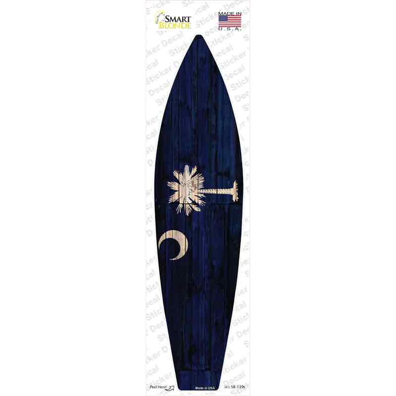 South Carolina State Flag Novelty Surfboard Sticker Decal Small