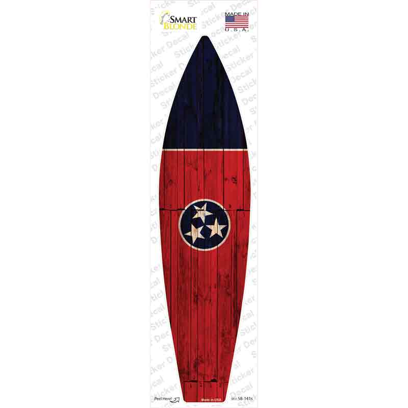 Tennessee State Flag Novelty Surfboard Sticker Decal Small