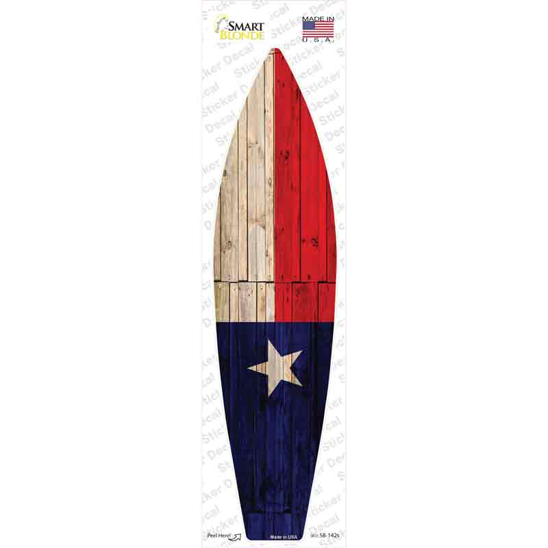 Texas State Flag Novelty Surfboard Sticker Decal Small