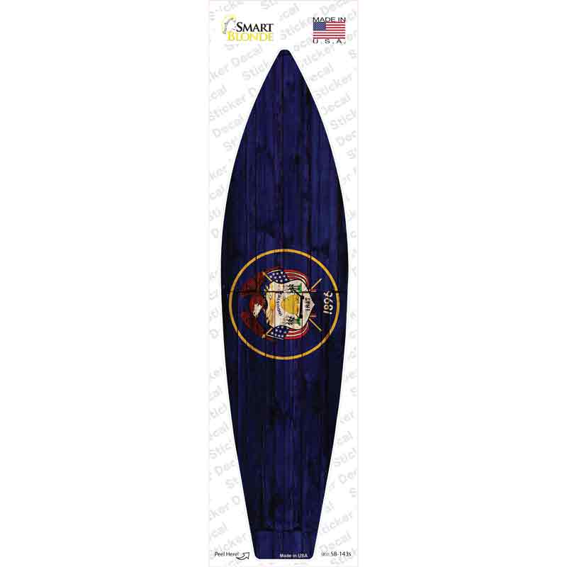 Utah State Flag Novelty Surfboard Sticker Decal Small