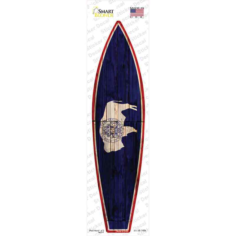 Wyoming State Flag Novelty Surfboard Sticker Decal