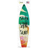 Sun Sand and Surf Novelty Surfboard Sticker Decal Small