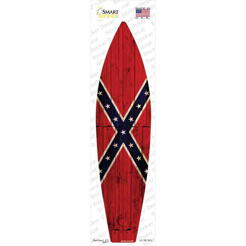 Confederate Flag Novelty Surfboard Sticker Decal Small