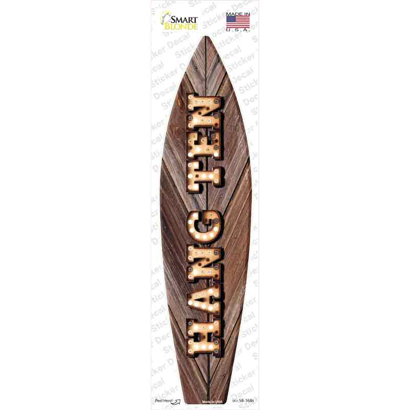 Hang Ten Bulb Lettering Novelty Surfboard Sticker Decal