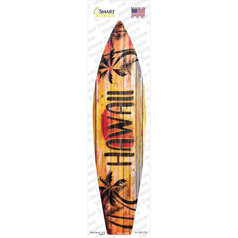 Hawaii Sunset Novelty Surfboard Sticker Decal Small