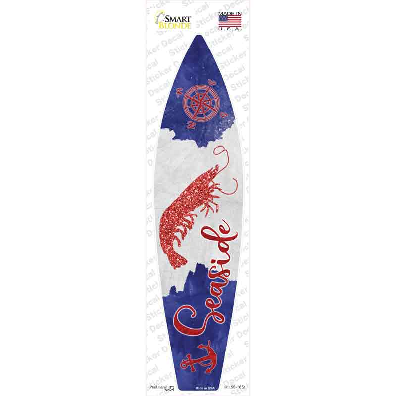 Shrimp Seaside Novelty Surfboard Sticker Decal Small