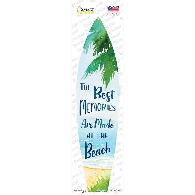 Best Memories at the Beach Novelty Surfboard Sticker Decal Small