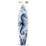 Black and White Seahorse Novelty Surfboard Sticker Decal Small