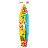 Aloha With Dolphins Novelty Surfboard Sticker Decal Small