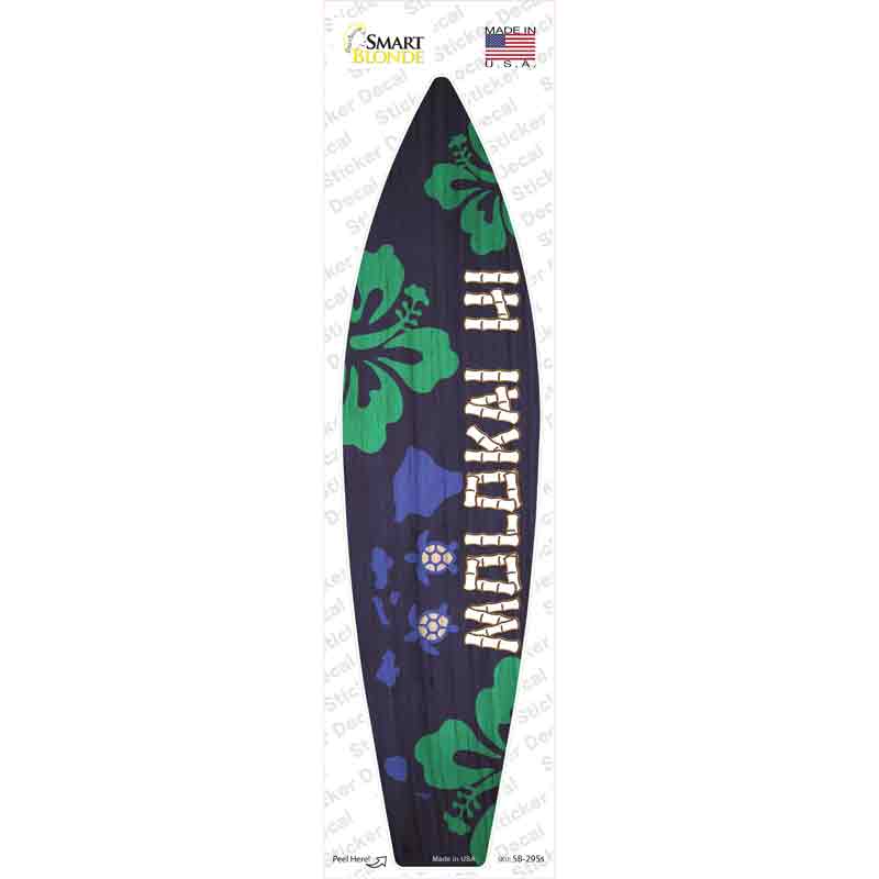 Molokai Hawaii Novelty Surfboard Sticker Decal Small