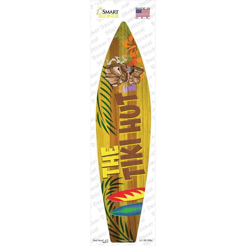 The Tiki Hut Novelty Surfboard Sticker Decal Small