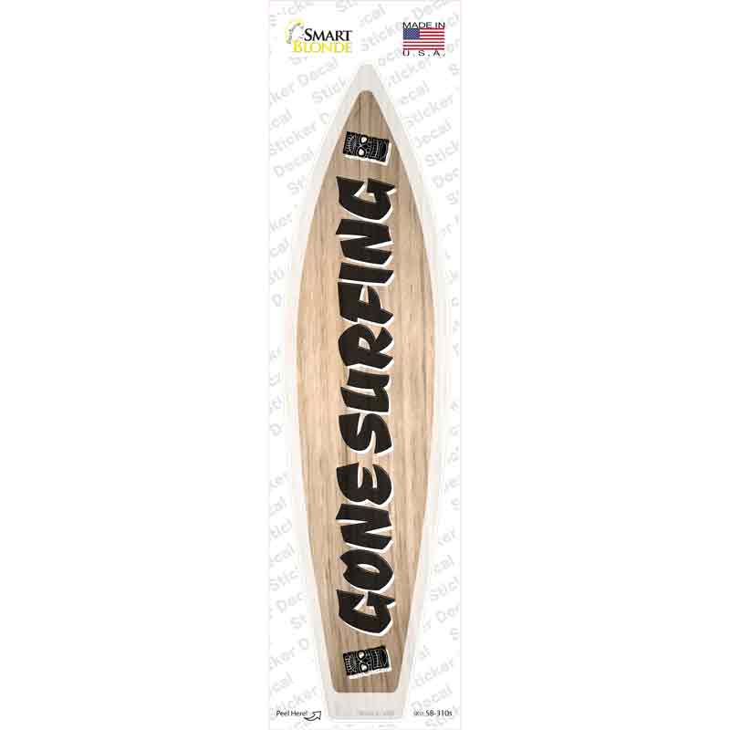 Gone Surfing Novelty Surfboard Sticker Decal