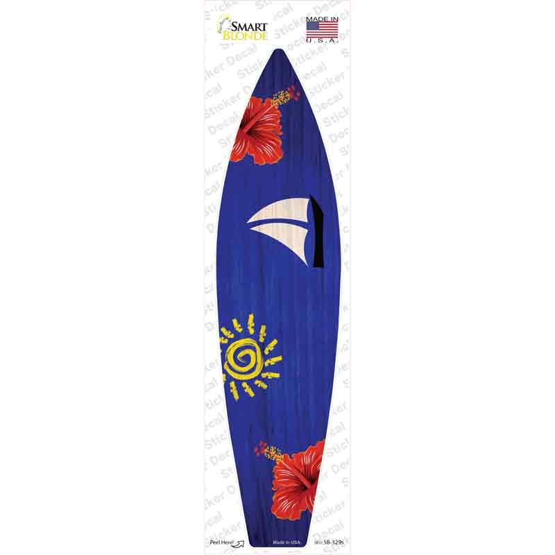 Sailboat With Little Sun Novelty Surfboard Sticker Decal