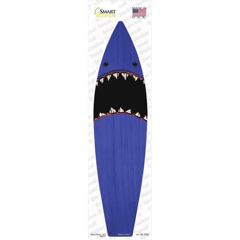 Blue Shark Novelty Surfboard Sticker Decal Small